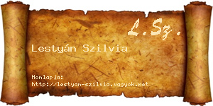 Lestyán Szilvia névjegykártya